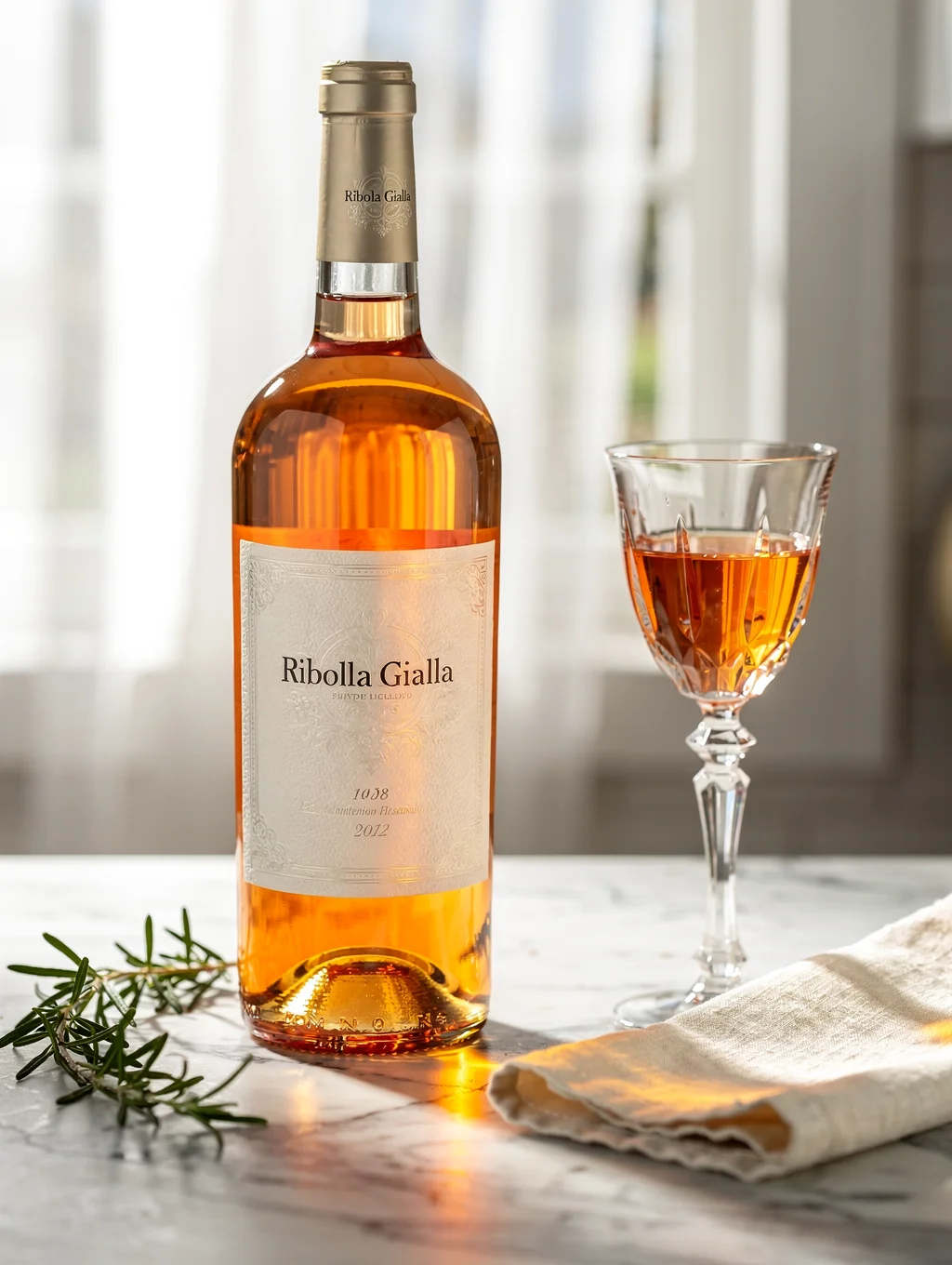Amber Ribolla bottle and terroir