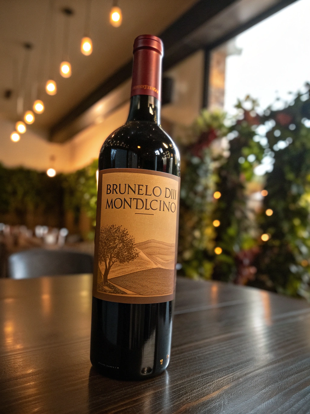 Brunello Classico bottle and terroir